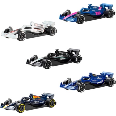 Набір з 5-и базових машинок «Формула 1», у коробці 29х11х4,2 см, Hot Wheels