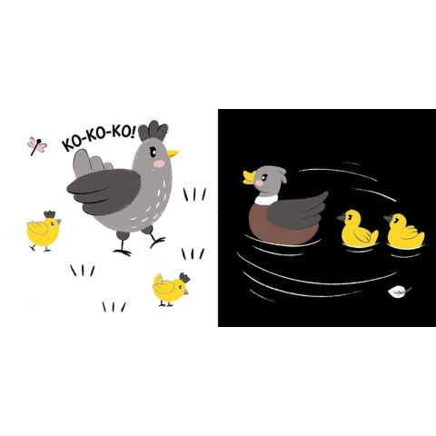 «Моя контрастна книжка. Мама і маля» на 10 сторінок з твердою обкладинкою 16х16 см, ТМ Ранок