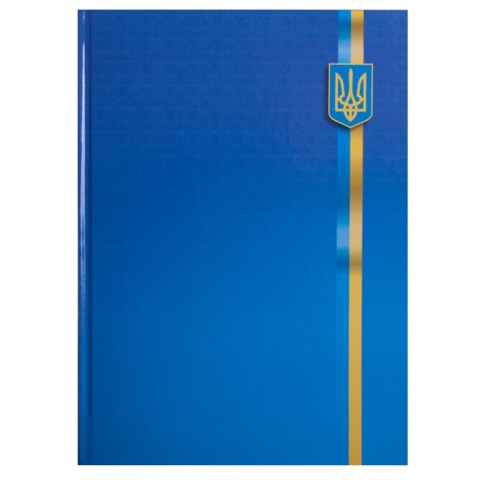 Канцелярська книга «Українська символіка» А4 на 96 аркушів у клітинку з твердою палітуркою та ламінованою обкладинкою, в асортименті, ТМ Buromax