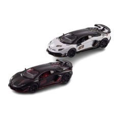 Машина «Lamborghini Aventador SVJ» 15, 5 см металева зі світлом та дверима що відкриваються, на батарейці, у коробці 18х9х8 см, АВТОПРОМ, в асортименті