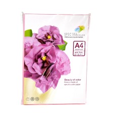 Папір кольоровий А4 100 аркушів 160 г/м2, пастель рожевий, CRYSTAL COLOR PAPER
