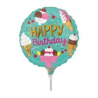 Кульки фольговані «Happy B-day» таблетка 46 см, ТМ Leader