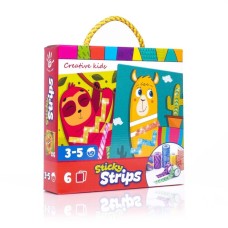 Набір для творчості «Sticky strips. Лама» на 6 картинок, у коробці 24х5,5х23,5 см, ТМ Vladi Toys