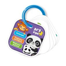 Картки на кільці «Кольори-тварини» з 18 карток, ТМ Vlady Toys