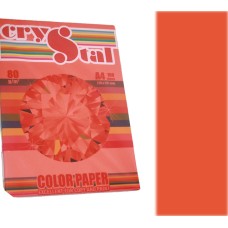 Папір кольоровий А4 100 аркушів 80 г/м2, інтенсив червоний, CRYSTAL COLOR PAPER