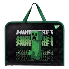 Папка-портфель «Minecraft» А4 на блискавці з тканинними ручками, ТМ YES