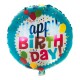 Кульки фольговані «Happy B-day» таблетка 46 см, ТМ Leader