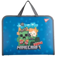 Папка-портфель «Minecraft. Alex» А4 на блискавці з тканинними ручками, ТМ Yes