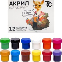 Фарби акрилові на 12 кольорів по 10 мл, Гамма-Н