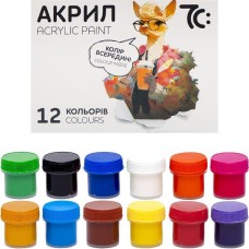 Фарби акрилові на 12 кольорів по 10 мл, Гамма-Н
