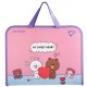 Папка-портфель «Line Friends. Choco and Cony» А4 на блискавці з тканинними ручками, ТМ Yes