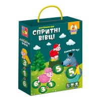 Гра настільна «Спритні вівці. Схопи десятку!» з 99 фішок, у коробці 18,5х5,5х22,5 см, ТМ Vladi Toys