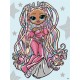 Картина за номерами «L.O.L. Surprise! O.M.G. Fashion show Twist Queen» зі стразами 30х40 см, ТМ Ідейка
