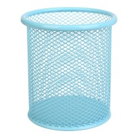 Підставка для ручок «PASTEL» кругла металева, блакитна, ТМ Buromax