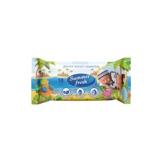 Серветки вологі «Summer Fresh. Compact» дитячі 15 шт в упаковці