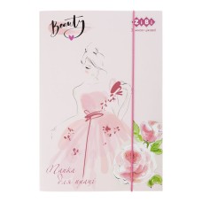 Папка для праці «BEAUTY» А4+ картонна на гумках, TM ZiBi
