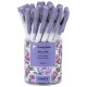 Ручка «Floral White» кулькова синя, ТМ Axent