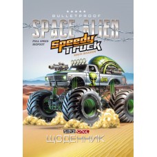 Щоденник шкільний «Speed Truck» 14,5х20 см на 40 аркушів на скобі, ТМ Мандарин