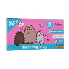Пластилін «Pusheen» на 6 кольорів зі стеком, 120 г, ТМ Yes