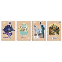 Блокнот «SKILL» А5 у клітинку на 96 аркушів на спіралі збоку з картонною обкладинкою, №1580, ТМ Brisk