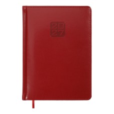 Щоденник датований «BRAVO 2027» A5 на 336 сторінок з обкладинкою зі шкірзаму, червоний, ТМ Buromax