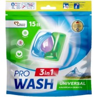 Капсули для прання «Альпійська свіжість» 3 в 1 по 15 шт в упаковці, ProWash