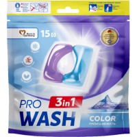 Капсули для прання «Гірська свіжість» 3 в 1 по 15 шт в упаковці, ТМ ProWash