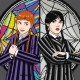 Картина за номерами з алмазною мозаїкою «Wednesday and Agnes» 40х40 см, ТМ SANTI