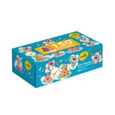 Серветки «Ecolo Kids› косметичні 2-шарові 150аркушів у пеналі