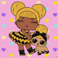 Картина за номерами «L.O.L. Surprise! TroopSurprise Queen Bee With Queen Pup» 40х40 см, ТМ Ідейка