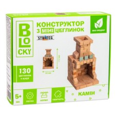 Будівельний набір «Камін» на 130 міні-цеглинок, у коробці 14,5х12х4 см, ТМ Strateg