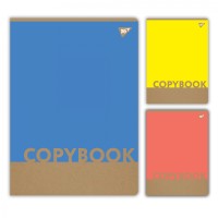 Канцелярська книга А4 «Colours» на 48 аркушів у клітинку з обкладинкою з крафт-картону, в асортименті, ТМ Yes