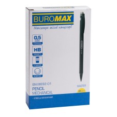 Олівець механічний «MASTER. Rubber Touch» 0.5 мм, чорний, ТМ Buromax