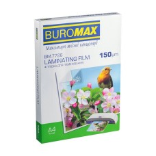 Плівка для ламінування А4 216х303 мм 150 мкм, 100 шт, ТМ Buromax