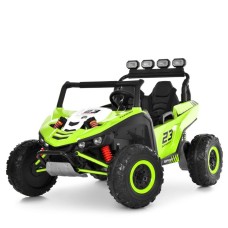 Джип р/к 2,4G на 2 мотори по 150 W з акумулятором 24V 7AH, USB, MP3, TF, EVA, BLUETOOTH, музикою та світлом, зелений