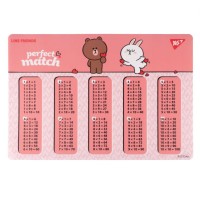 Підкладка для столу «Line Friends. Choco and Cony» 42х29 см з таблицею множення, ТМ Yes