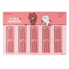 Підкладка для столу «Line Friends. Choco and Cony» 42х29 см з таблицею множення, ТМ Yes