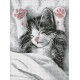 Набір з алмазною мозаїкою «Муркотливий ранок» 30х40 см, ТМ Ідейка