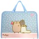Папка-портфель «Pusheen» А4 на блискавці з тканинними ручками, ТМ YES