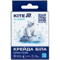 Крейда «Classic» біла кругла, 12 шт, ТМ Kite
