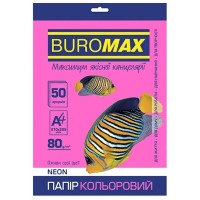 Папір кольоровий «NEON» А4 50 аркушів на 5 кольорів 80 г/м2, ТМ Buromax