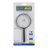 Лупа d 90 мм з 3-кратним збільшенням, чорна, ТМ Buromax
