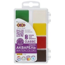 Фарби акварельні «CLASSIC» на 8 кольорів, пластикова коробка, KIDS Line