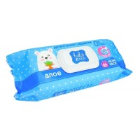 Вологі серветки «Алое» 84 шт, Baby Zaya