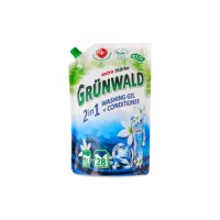 Гель для прання «Grunwald» 1 л кольорового та білого білизни 2 в 1, дой-пак