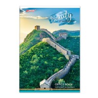 Канцелярська книга А4 на 60 аркушів у клітинку на скобі з картонною обкладинкою, ТМ Brisk