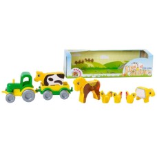 Набір «Ранчо» тактор з причепом та тваринами, Kid cars, ТМ WADER