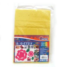Фетр А4 товщиною 1,2 мм 170 gsm 10 аркушів світло-жовтий, ТМ J.Otten