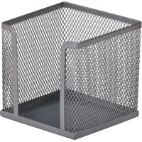 Бокс для паперу 100х100х100 мм, металевий, срібний, ТМ Buromax