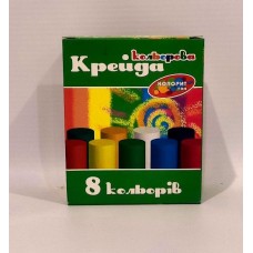 Крейда кольорова «Люкс Колор», кругла, 8 кольорів, Jumbo